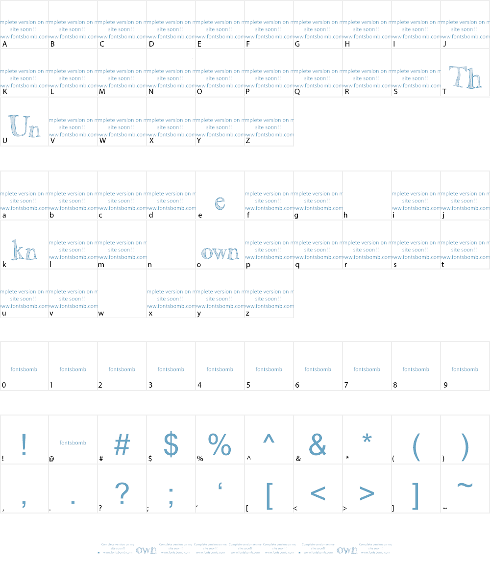 The Unknown (uncomplete_version Font Character